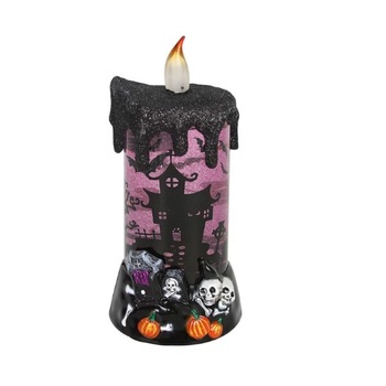 Lumanare cu Led, Mov, 26 cm, Halloween